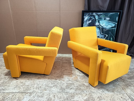 Image 1 of CASSINA 2x Poltrona 637 Utrecht 2024 (NUOVO, mai usato) in lana gialla KVDRAT € 6.600