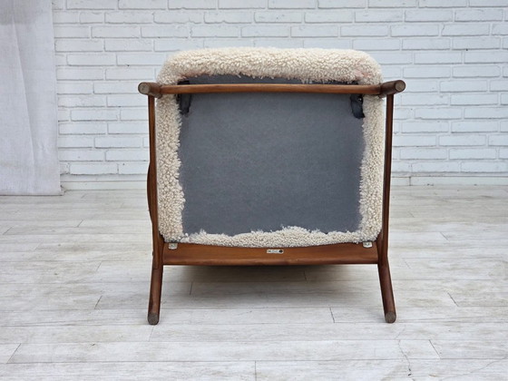 1960s, Danish design by Alf Svensson, genuine sheepskin, reupholstered. – Armchairs, Other (photo 21 of 24)