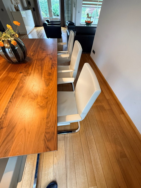 Precioso Conjunto de comedor Rolf Benz, Conjuntos de comedor, Cuero, Metal, Negro (foto 7 de 10)