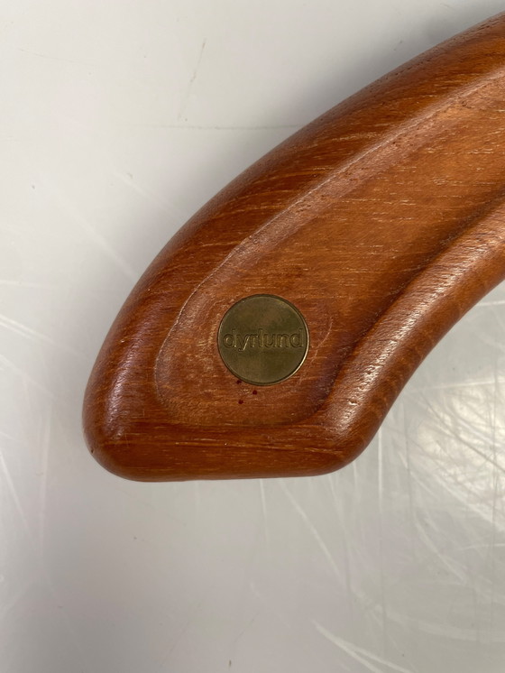 Image 1 of Vintage Teak Wall Coat Rack With Hangers, Aksel Kjersgaard For Odder Mobler, Denmark 1960'S