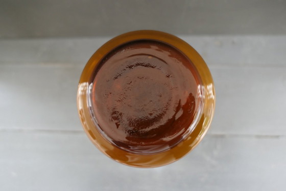 Image 1 of Art Deco glazen vaas amber