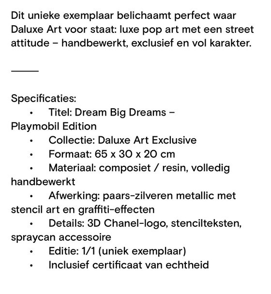 Image 1 of Daluxe Art – 1999 • „Träume groß – Playmobil-Edition“