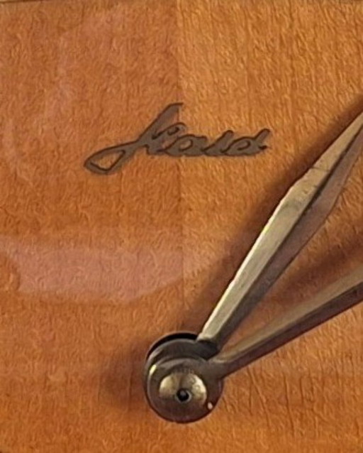 Reloj de mesa Art Déco vintage, Franz Hermle, Hald, década de 1960