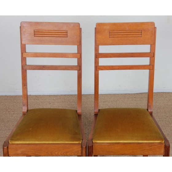 Image 1 of Set van 4 stoelen, Frans werk uit de jaren 1950.