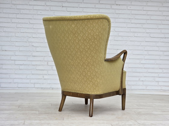 Image 1 of Poltrona danese degli anni '60 di Slagelse Møbelværk, modello 157, velluto