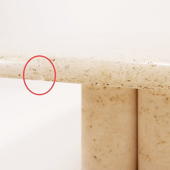 Image 1 of Quadratischer Couchtisch aus Travertin, entworfen von Mario Bellini für Cassina, um 1975