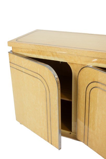 Image 1 of Aparador de madera de abedul de cuatro puertas, década de 1970