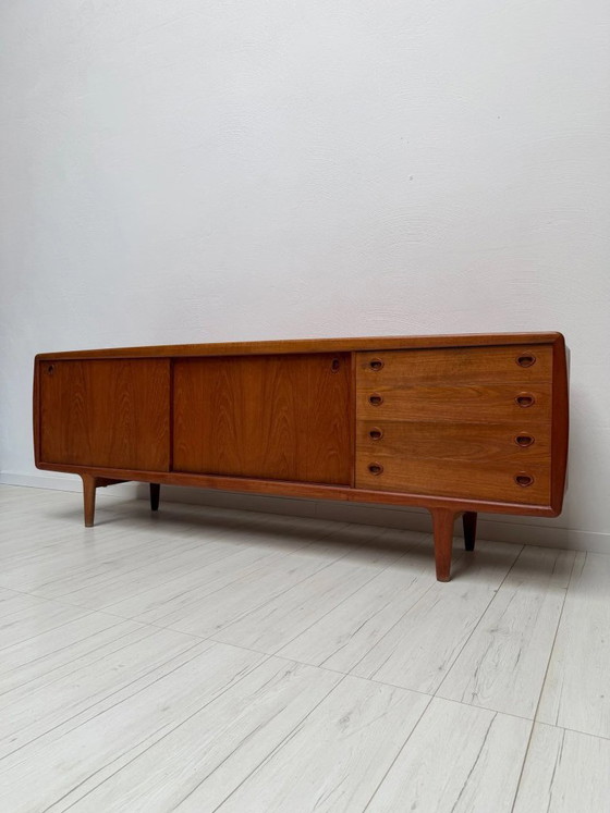 Grande credenza danese vintage in teak di H.P. Hansen, anni '60 – OMANN JUN, Credenze, Legno (photo 15 of 16)