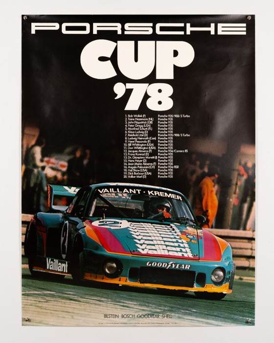 Image 1 of Porsche Cup 78 – Poster originale Porsche vintage di Werbeagentur Strenger – Vintage Motorsport – 102x76 cm