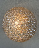 Vintage Amber Bubble Glass Flush Mount Ceiling Light by Massive Leuchten, Germany, 1970s, E27