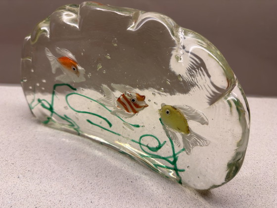 Vintage Murano Aquarium with three fish – attributed to Alfredo Barbini for Cenedese – Decorative Objects (photo 9 of 15)