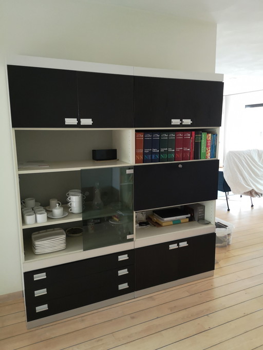 Cabinet Pastoe Cees Braakman noir et blanc 2 parties