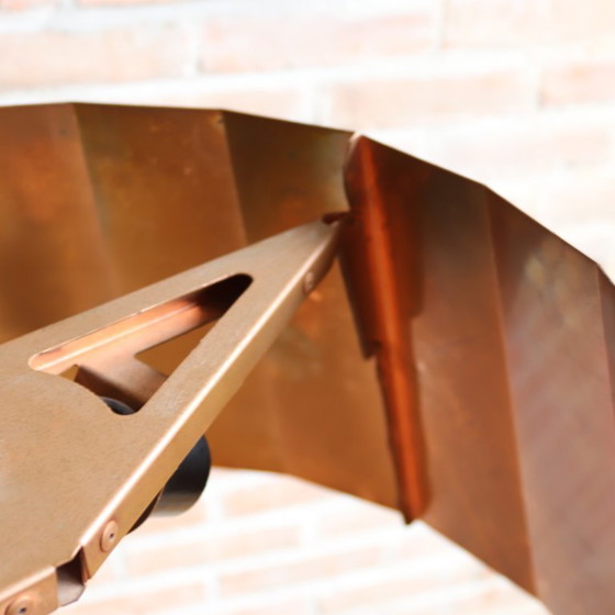 Image 1 of Piet Hein Eek Kupfer-Plissee-Pendelleuchte