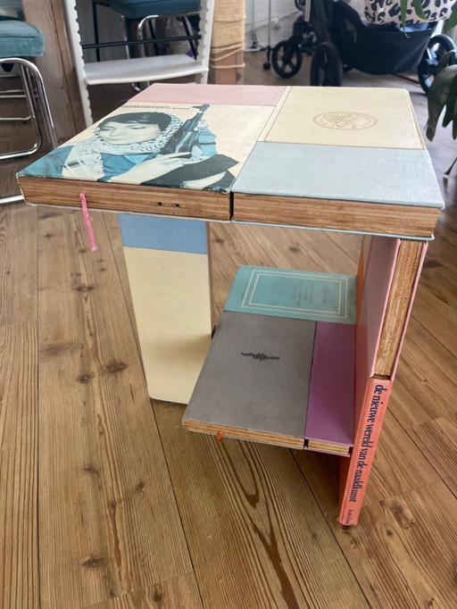 Jacqueline Le Blue 'Booked' Side Table