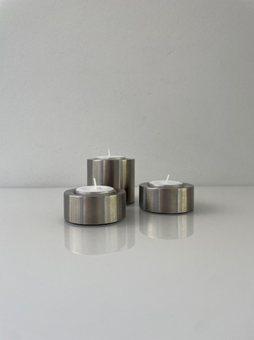 Ensemble de 3 chandeliers design Brabantia – acier inoxydable brossé