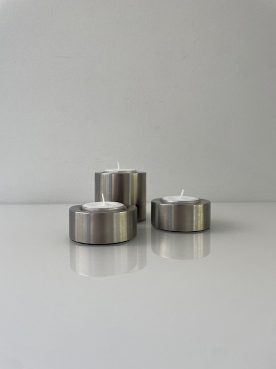 Image 1 of Ensemble de 3 chandeliers design Brabantia – acier inoxydable brossé