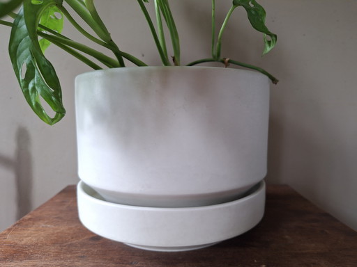 XXL Arabia Finland tweedelige bloempot , Model SN, midcentury  design 