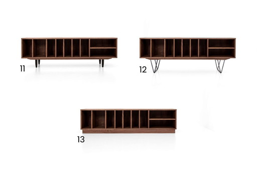 Walnut vinyl cabinet O-S09
