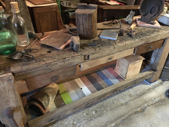 Établi en chêne brut, Bureaux, Industrieel (photo 15 sur 15)