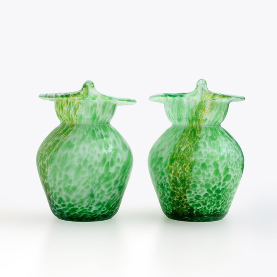 Image 1 of Pair of Murano Glass Vases - Calle - 90's - Made in Italy