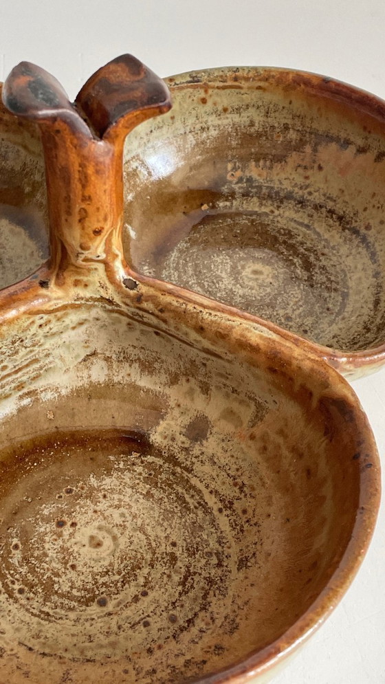 Image 1 of Piatto da antipasto in gres smaltato vintage