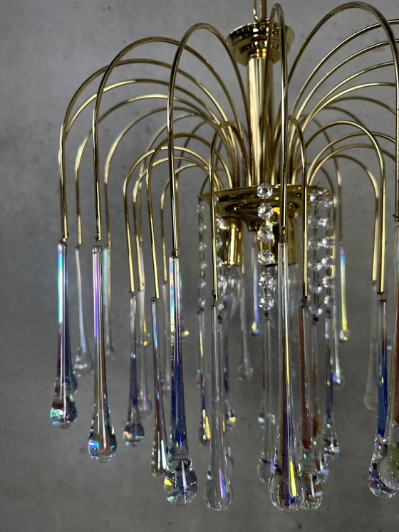 Image 1 of Lustre Hollywood Regency en forme de larme - Massif