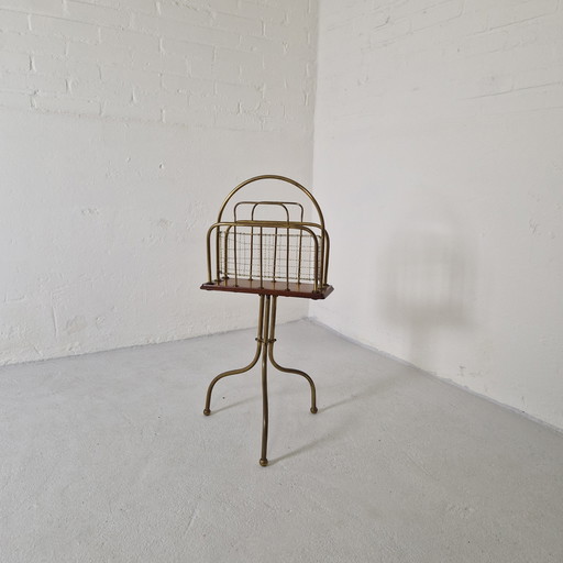 Antiek super leuk draaibaar tijdschriftenrek 