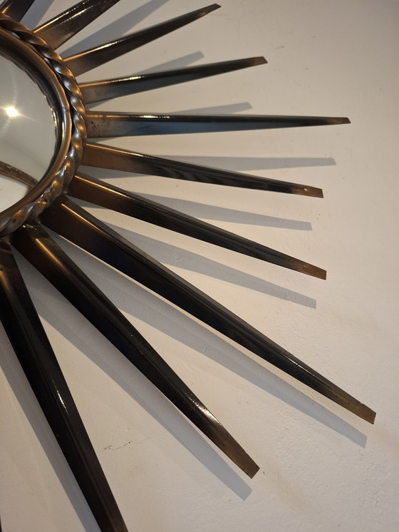 Image 1 of Raro espejo solar Chaty Vallauris de 60 cm firmado en 1950 convexo