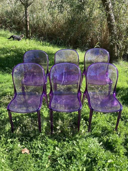 6x Kartel Thyla Stackable Plastic Chairs