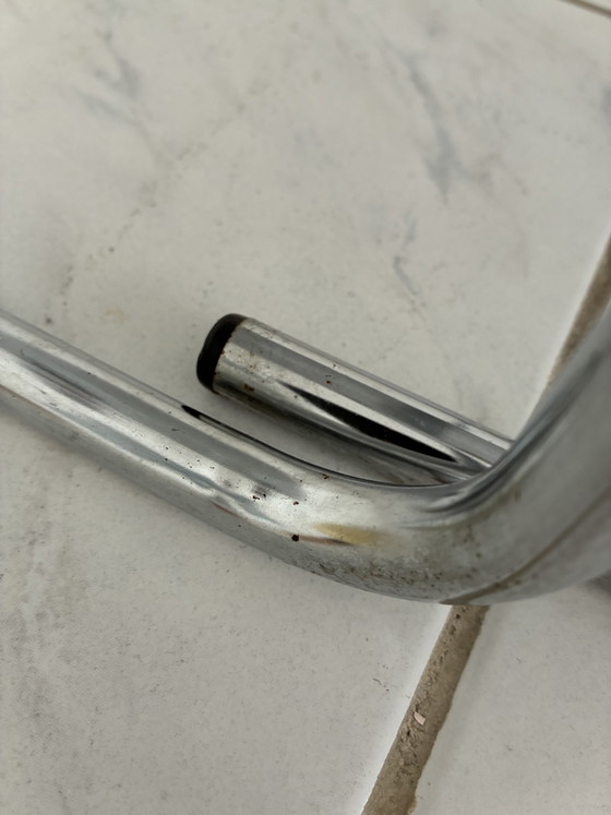Tables d'appoint gigognes vintage cadre tubulaire verre fumé – Chrome, Glass (photo 10 of 15)