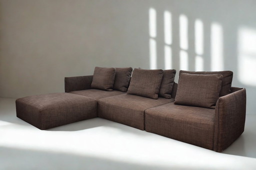 Magnifique canapé/méridienne modulable au design exclusif Minotti
