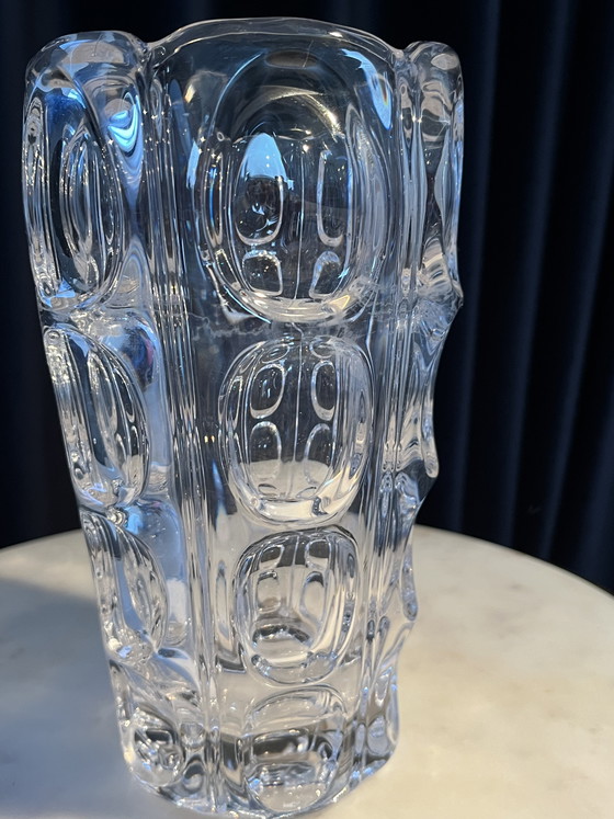 Image 1 of Vase vintage Sklo Union « Lens » style Mid-Century Modern