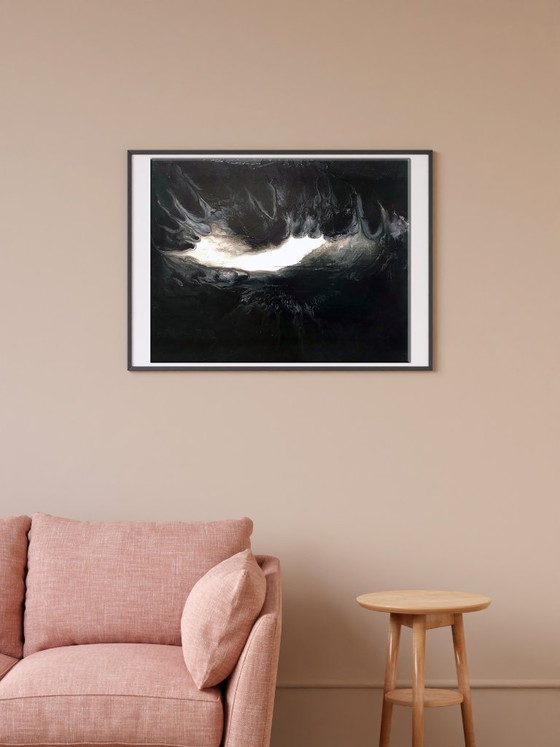 Original Acrylic Painting Abstract Expressionism Moon – Paintings & Drawings, Canvas (photo 3 of 7)