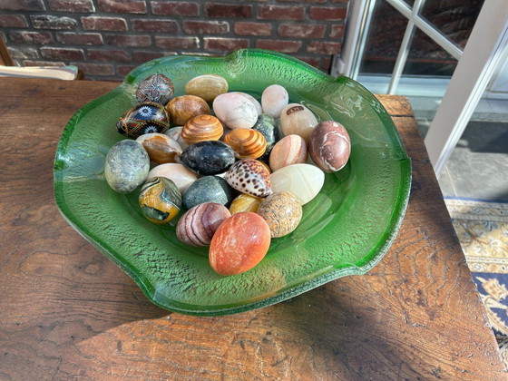 Bowl 29 Decorative Eggs (Natural Stone, Wood, Shell Egg), Decorative Objects, Multi Color (photo 2 of 13)
