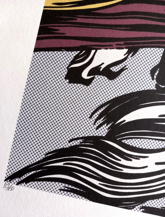 Image 1 of Roy Lichtenstein – Litografía Pinceladas – enmarcada
