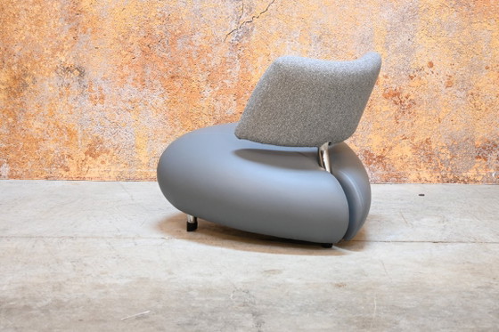 Poltrona di design Leolux Pallone in pelle grigia + tessuto – Poltrone, Tessile (photo 6 of 8)