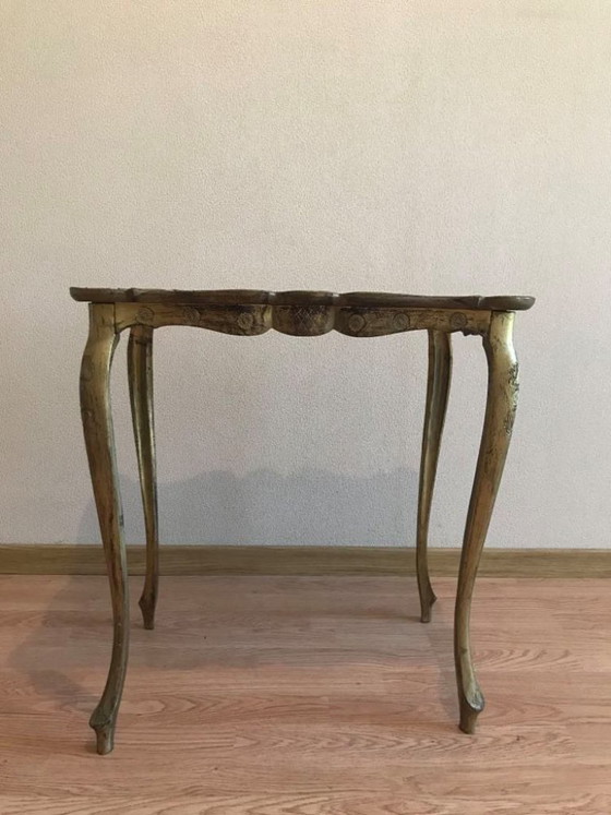 Image 1 of Tavolino laterale vintage in stile veneziano - metà del secolo