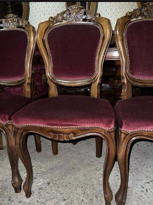 6 barocke Esszimmerstühle