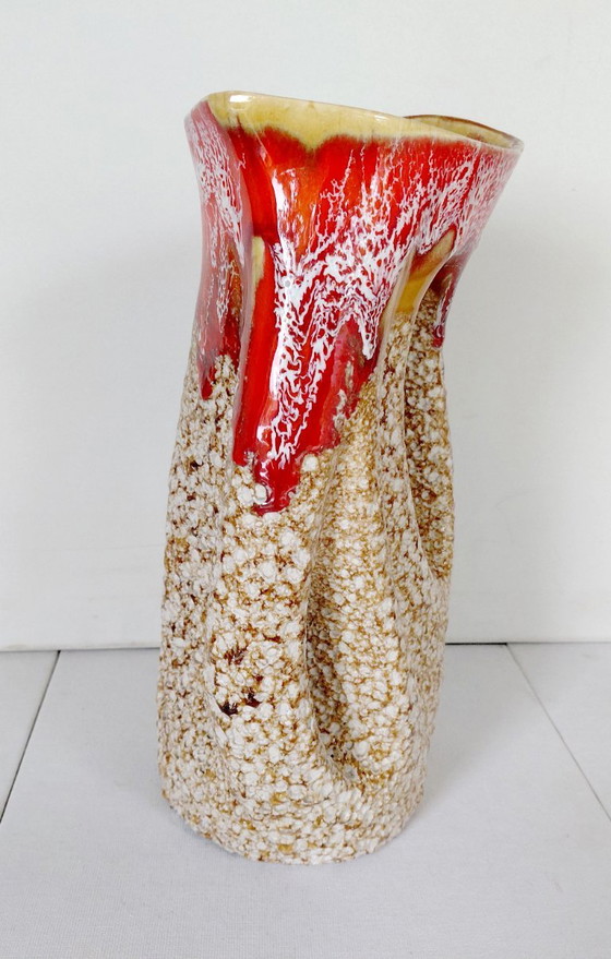 Vase Vallauris Fat Lava, Céramique Française Organique Années 60 – Ceramic (photo 9 of 15)