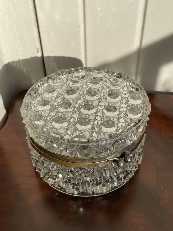 Image 1 of Portagioie o scatola portagioie in cristallo Baccarat, bijoux 1900-1930