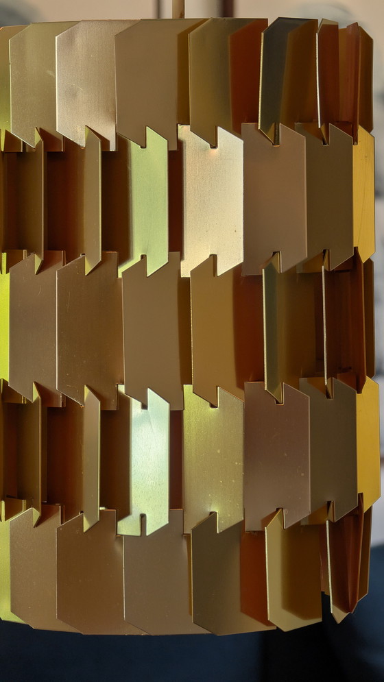 Image 1 of Lampada a sospensione Facet di Louis Weisdorf in ottone - Lyfa Danimarca, anni '60