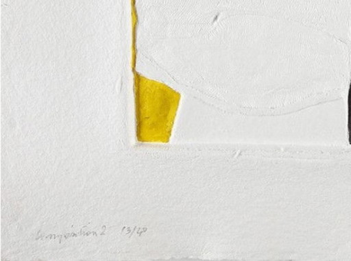 Aleg op "Composition 2" Handgesigneerde en genummerde aguagravure