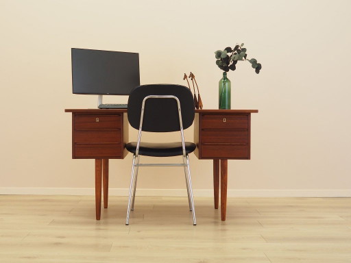 Bureau en teck, design danois, années 1970, fabriqué au Danemark