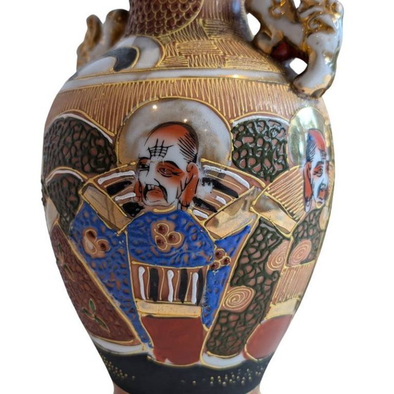 Image 1 of Pair of Japanese Satsuma-Style Vases – Circa 1900