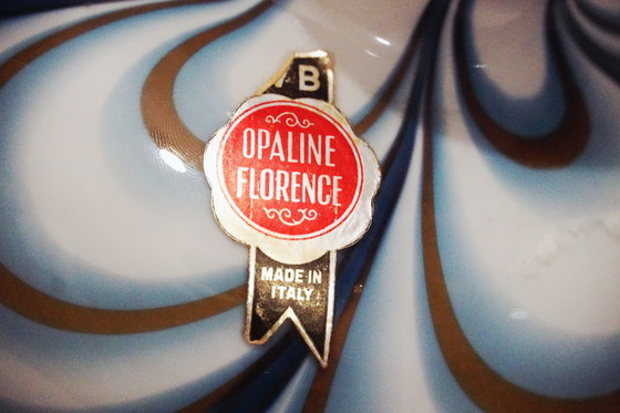 Image 1 of Vintage Opaline Florence Italian Art Glass Pitcher - Mid-Century Modern