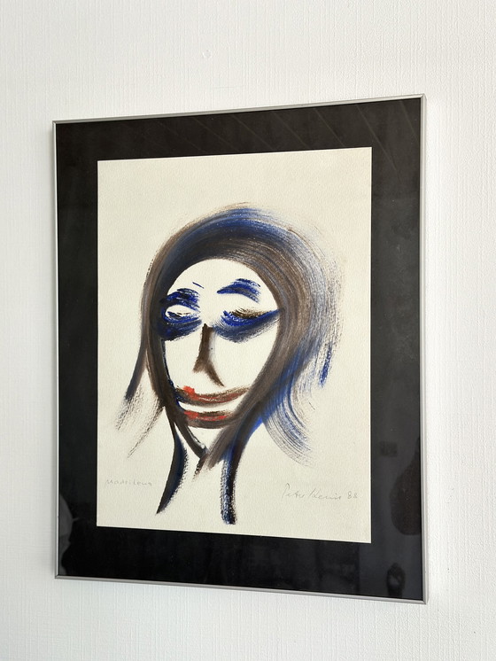 Image 1 of Watercolor "Madrilena" By P.K. 1988