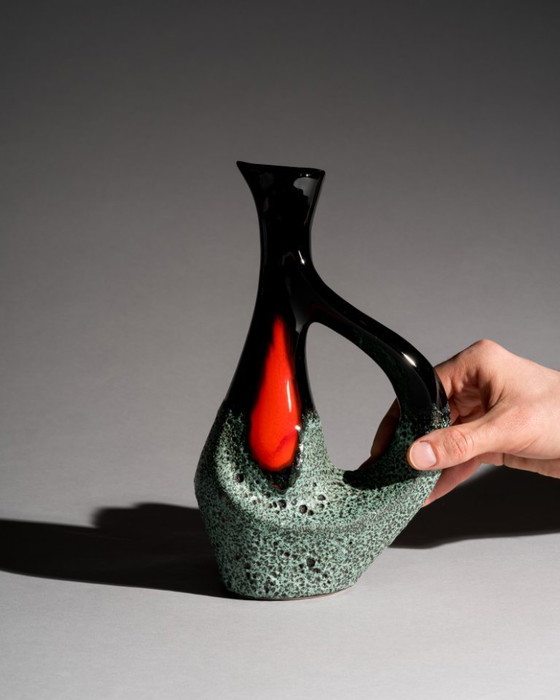 Image 1 of Vintage Fat Lava Vaas Vallauris Aardewerk Marino de la Vaucour Atelier Cerenne MCM