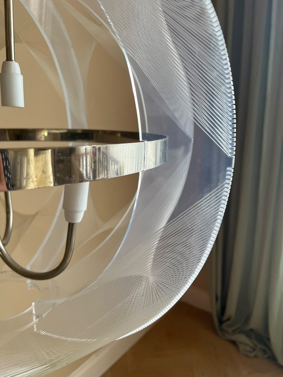 Lampada a sospensione dal design vintage – sompex, Lampade a sospensione, Chrome, Plexiglass (photo 7 of 7)