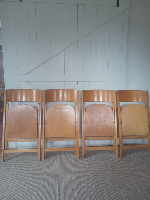 4 sillas plegables vintage