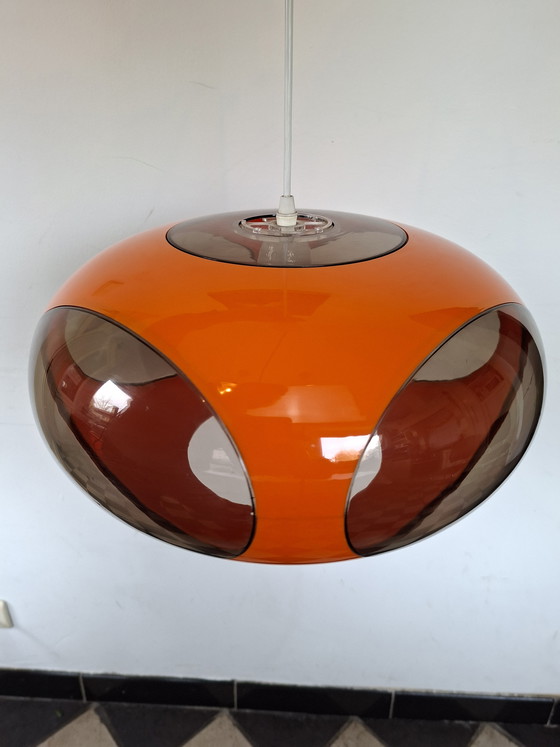 Image 1 of Massive Bug Eye Oranje vintage space age lamp